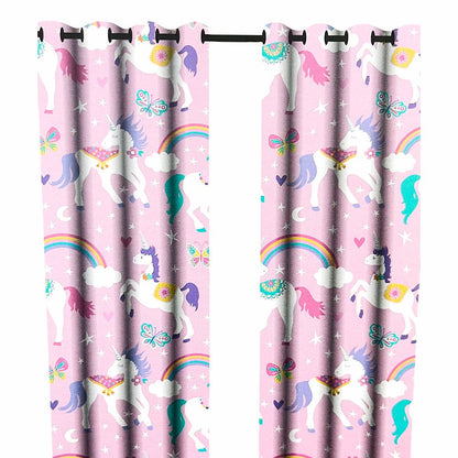 Cortina Unicornio 55” X 84” C/Aros P/Niña Home Accents - Home Accents - Titan.com.pa - 7453130021729