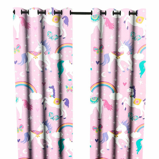 Cortina Unicornio 55” X 84” C/Aros P/Niña Home Accents - Home Accents - Titan.com.pa - 7453130021729