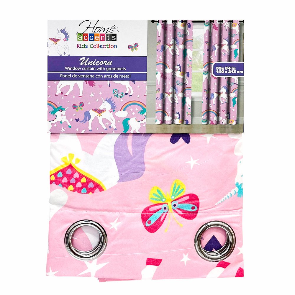 Cortina Unicornio 55” X 84” C/Aros P/Niña Home Accents - Home Accents - Titan.com.pa - 7453130021729