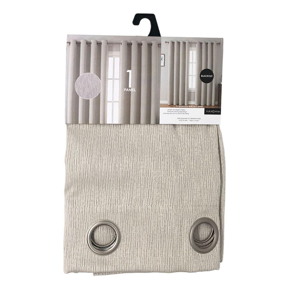 Cortina Vandam Popular Bath Blackout Con Aros 52" x 84" - Beige