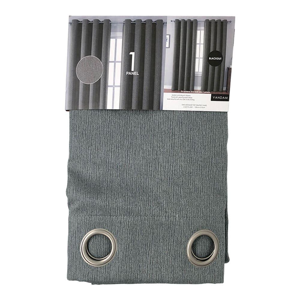 Cortina Vandam Popular Bath Blackout Con Aros 52" x 84" - Gris Claro