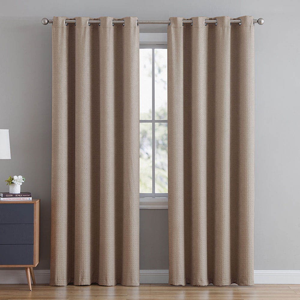 Cortina Victoria Classics Bethany Blackout Con Aros 52" x 90" - Dorado Oscuro
