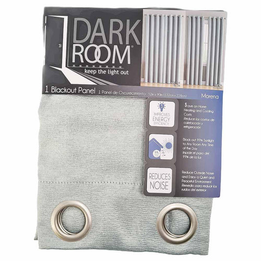 Cortina Victoria Classics Morena Blackout Con Aros de 55'' x 90'' - Gris