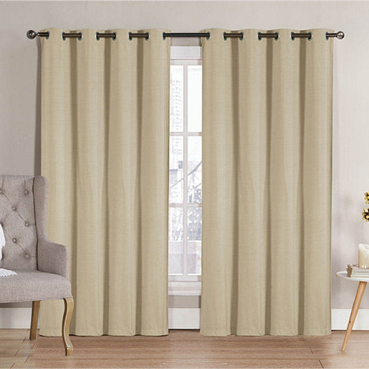 Cortina Victoria Classics Neil Blackout Con Aros 52" x 90" - Beige