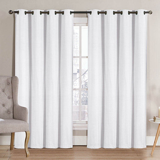 Cortina Victoria Classics Neil Blackout Con Aros 52" x 90" - Blanco