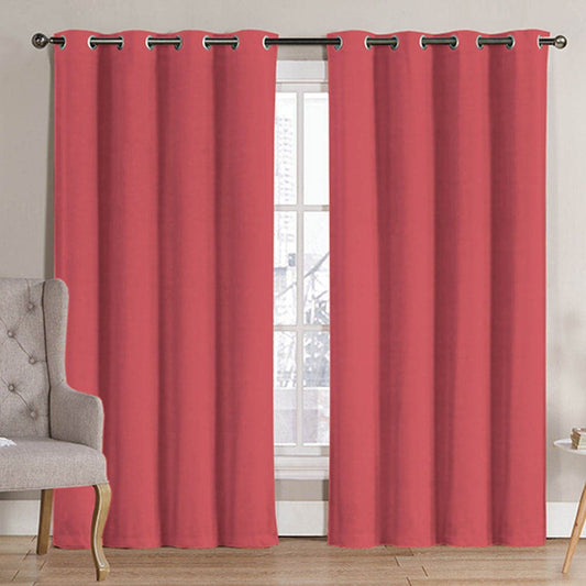 Cortina Victoria Classics Neil Blackout Con Aros 52" x 90" - Coral oscuro