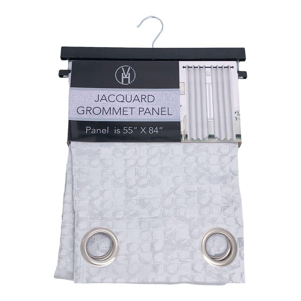 Cortina Vivatex Jimena Con Aros 55" x 84" - Gris Claro