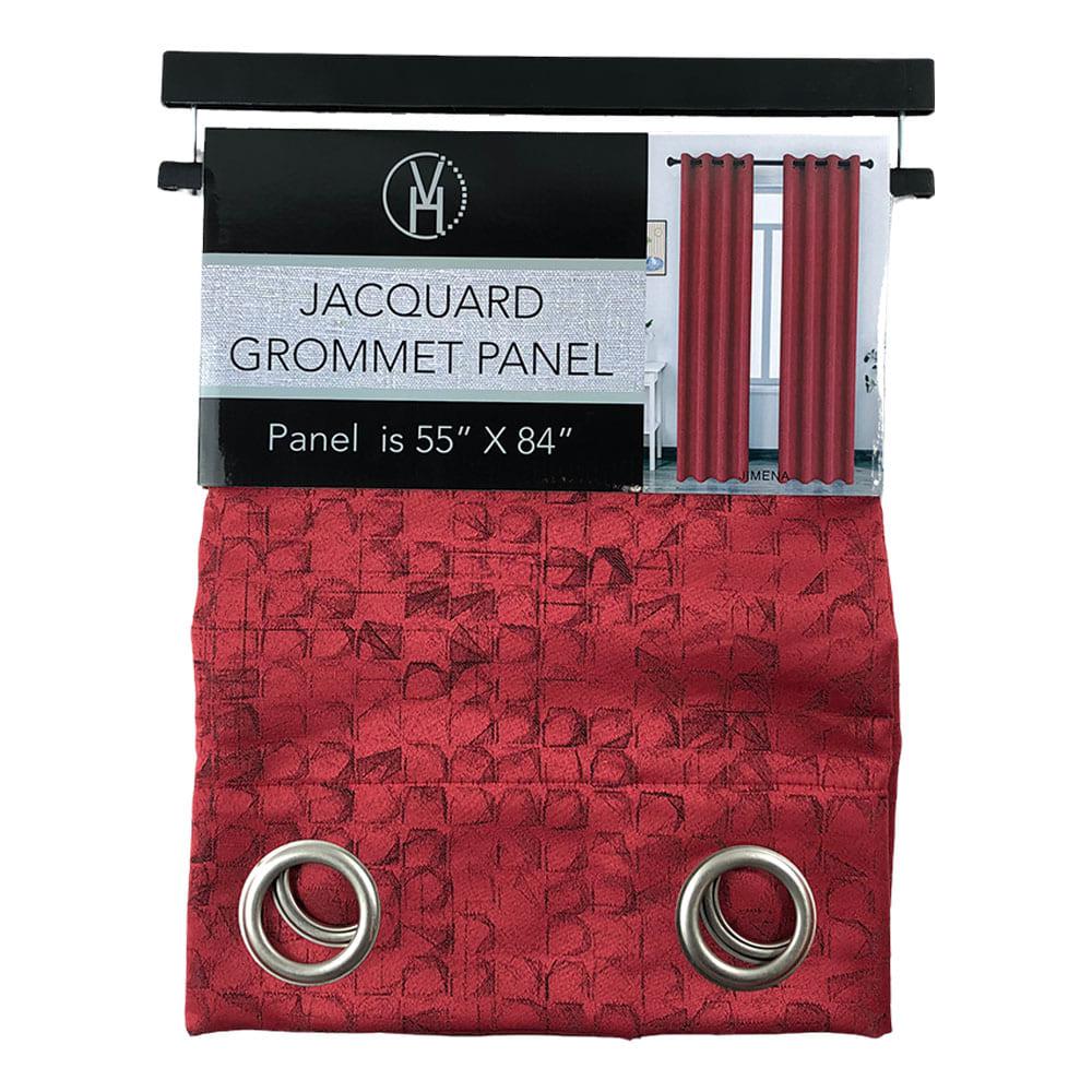 Cortina Vivatex Jimena Con Aros 55" x 84" - Rojo Oscuro