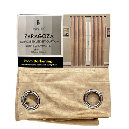 Cortina Zaragoza Lord Club 54" x 84" con Aros – Dark Room - Lord Club - Titan.com.pa - 2100000807864