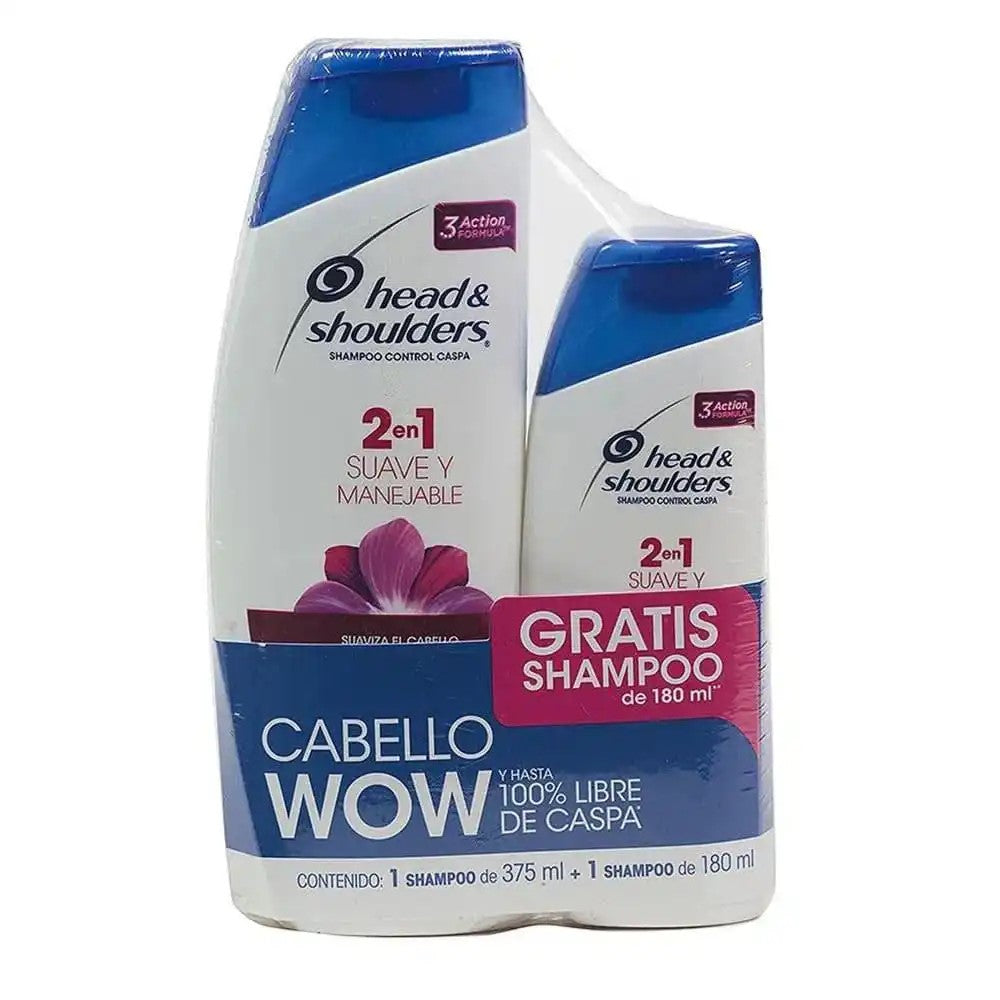 Shampoo Head & Shoulders Suave y Manejable 2 Piezas