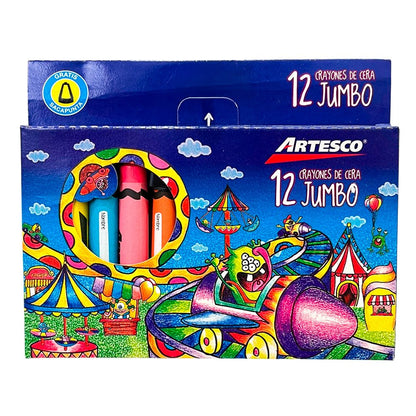 Crayones Artesco Jumbo / 12 Colores - Artesco - Titan.com.pa - 7750082002647