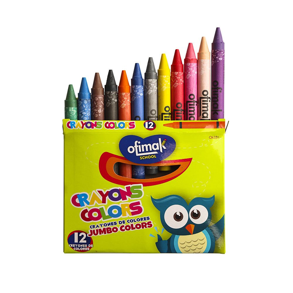 Crayones Jumbo Ofimak 12 Colores