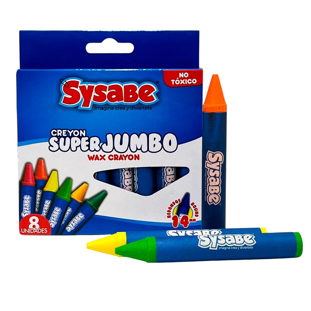 Crayones Sysabe Súper Jumbo – 8 Colores - Sysabe - Titan.com.pa - 7591213015811