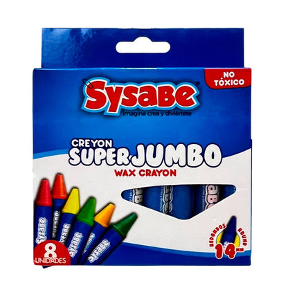 Crayones Sysabe Súper Jumbo – 8 Colores - Sysabe - Titan.com.pa - 7591213015811
