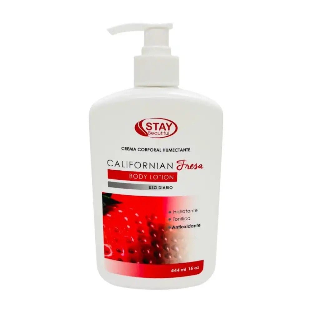 Crema Corporal Humectante Stay Beautiful de Fresa 444 ML - Stay Beautiful - Titan.com.pa - 7592701112371