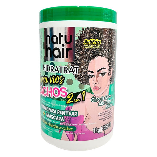Crema Para Peinar + Mascarilla Fuerza En Rizos Natu Hair 35.3 Oz - NatuHair - Titan.com.pa - 7896229972784