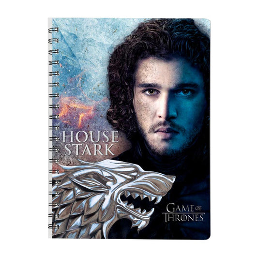 Cuaderno Con Espiral Doble 5 Materias Game Of Throne de 300 Páginas
