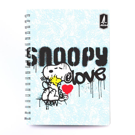 Cuaderno Con Espiral Doble 5 Materias Snoopy de 300 Páginas