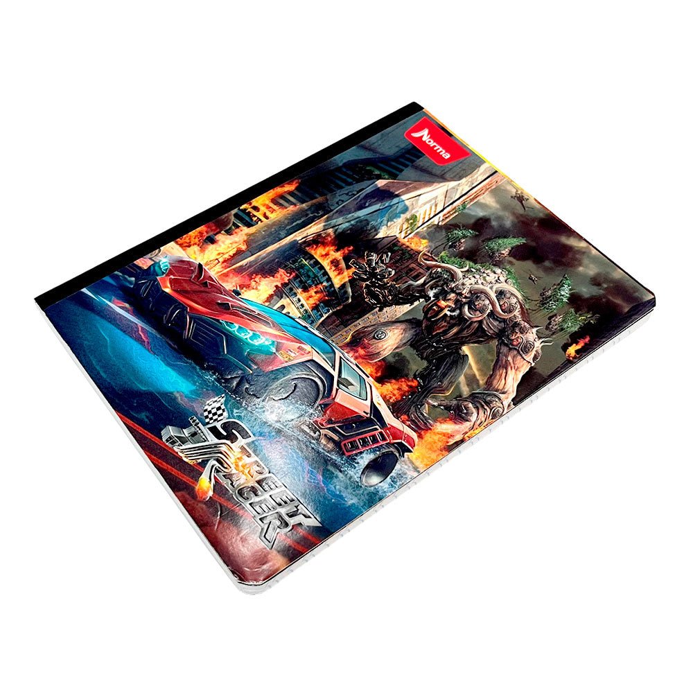 Cuaderno Cosido Grande Norma Street Racer - Raya Ancha / 200 Páginas / Surtido - Norma - Titan.com.pa - 7702111599017