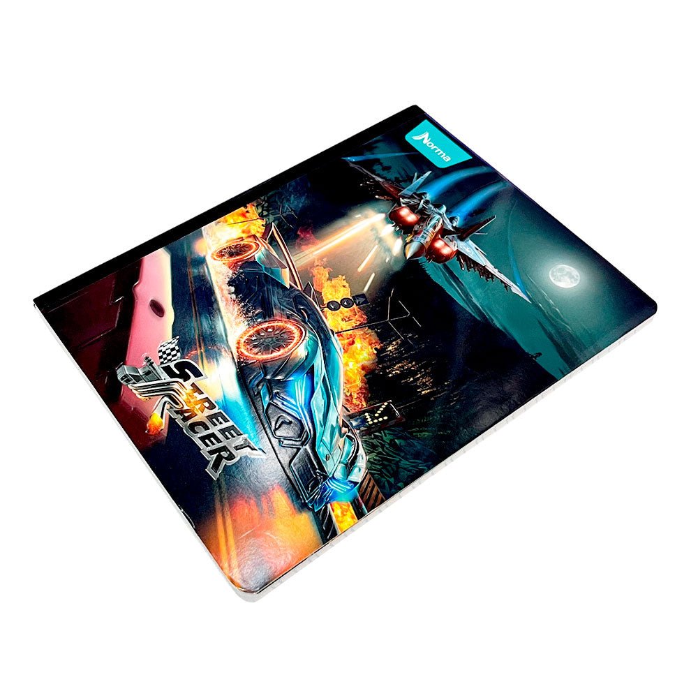 Cuaderno Cosido Grande Norma Street Racer - Raya Ancha / 200 Páginas / Surtido - Norma - Titan.com.pa - 7702111599017