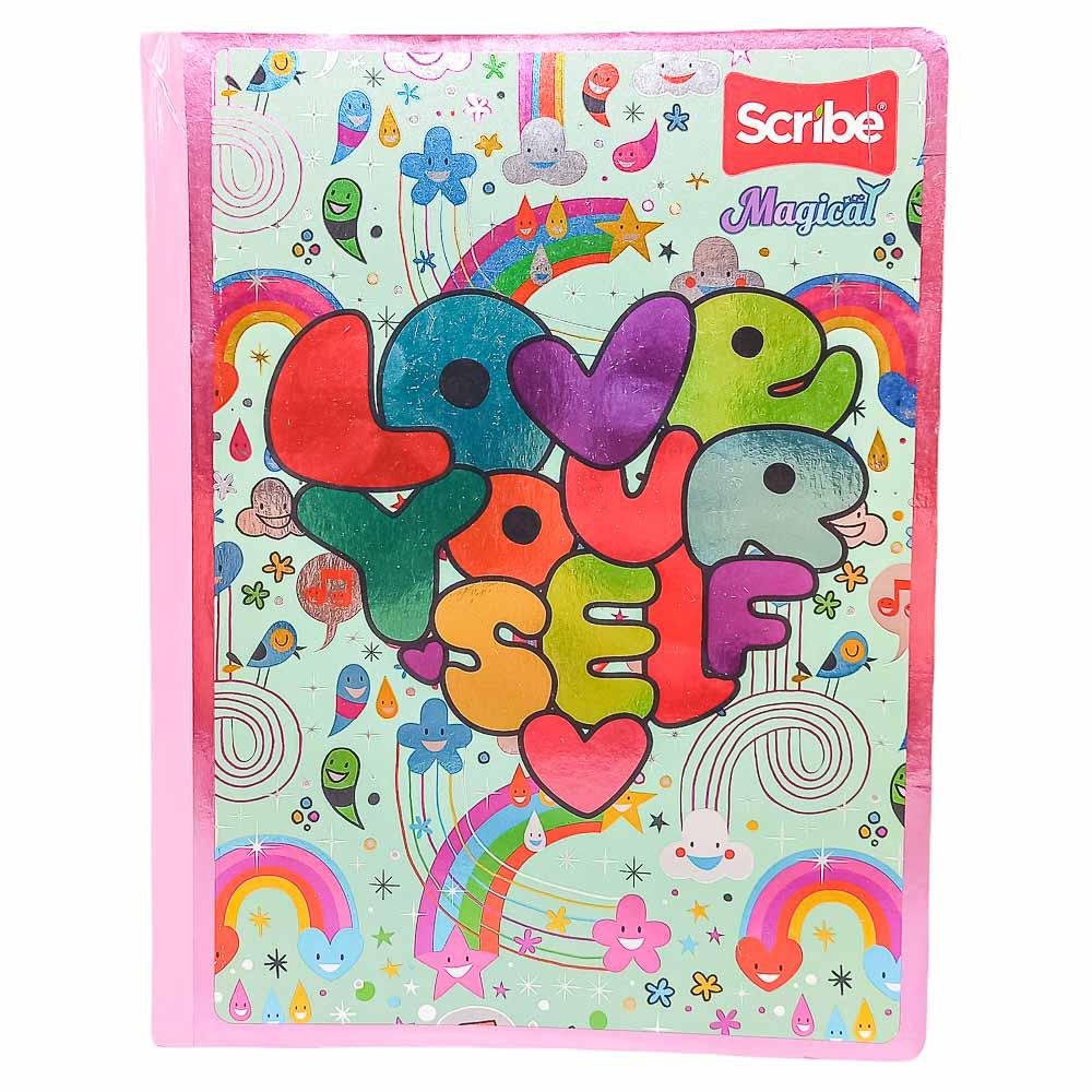 Cuaderno Cosido Grande Raya Ancha Scribe Magical 200 Páginas - Surtido