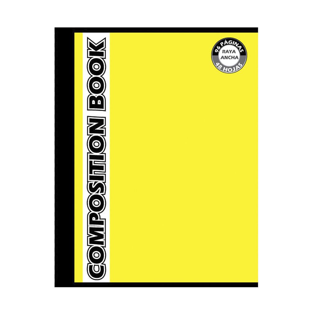 Cuaderno Cosido Mediano Raya Ancha Composition de 96 Páginas - Surtido