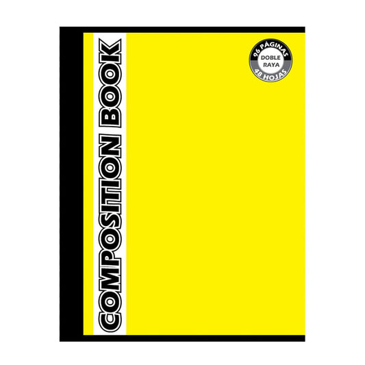 Cuaderno Cosido Mediano Doble Raya Balboa Composition de 96 Páginas - Surtido