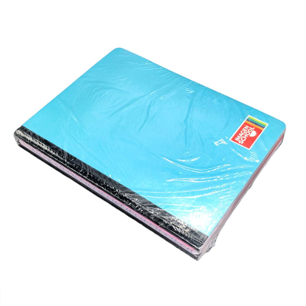 Cuaderno Cosido Mediano Doble Raya Imagen School Solid Girl 200 Páginas 3 Piezas