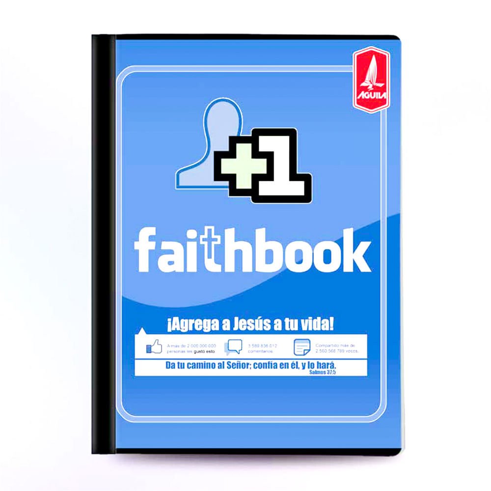 Cuaderno Cosido Mediano Raya Ancha Águila Vida 5 Materias de 200 Páginas