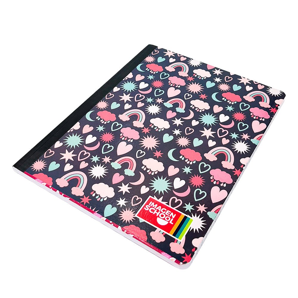Cuaderno Cosido Mediano Raya Ancha Imagen School Love de 200 Páginas - Surtido - Imagen School - Titan.com.pa - 7450043001688