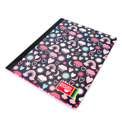Cuaderno Cosido Mediano Raya Ancha Imagen School Love de 200 Páginas - Surtido - Imagen School - Titan.com.pa - 7450043001688