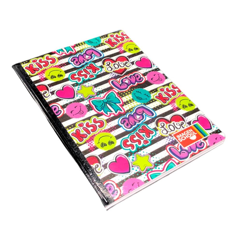 Cuaderno Cosido Mediano Raya Ancha Imagen School Love de 200 Páginas - Surtido - Imagen School - Titan.com.pa - 7450043001688