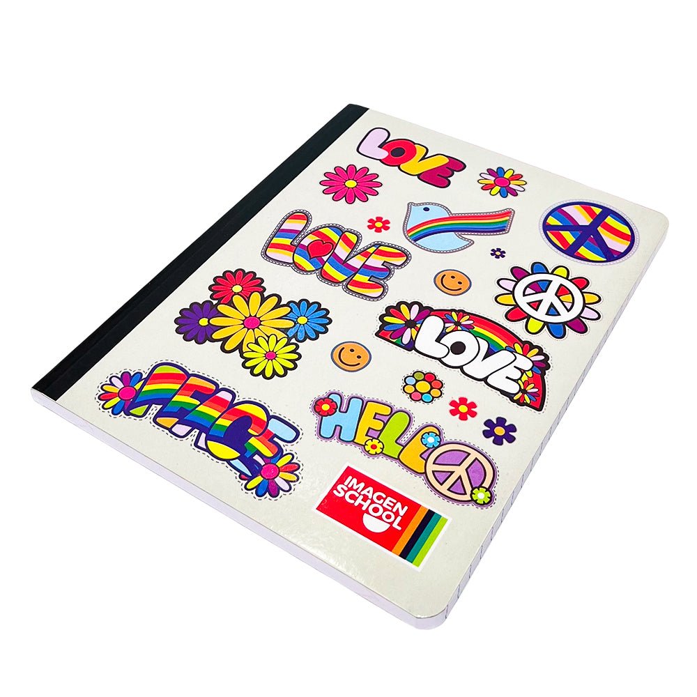 Cuaderno Cosido Mediano Raya Ancha Imagen School Love de 200 Páginas - Surtido - Imagen School - Titan.com.pa - 7450043001688