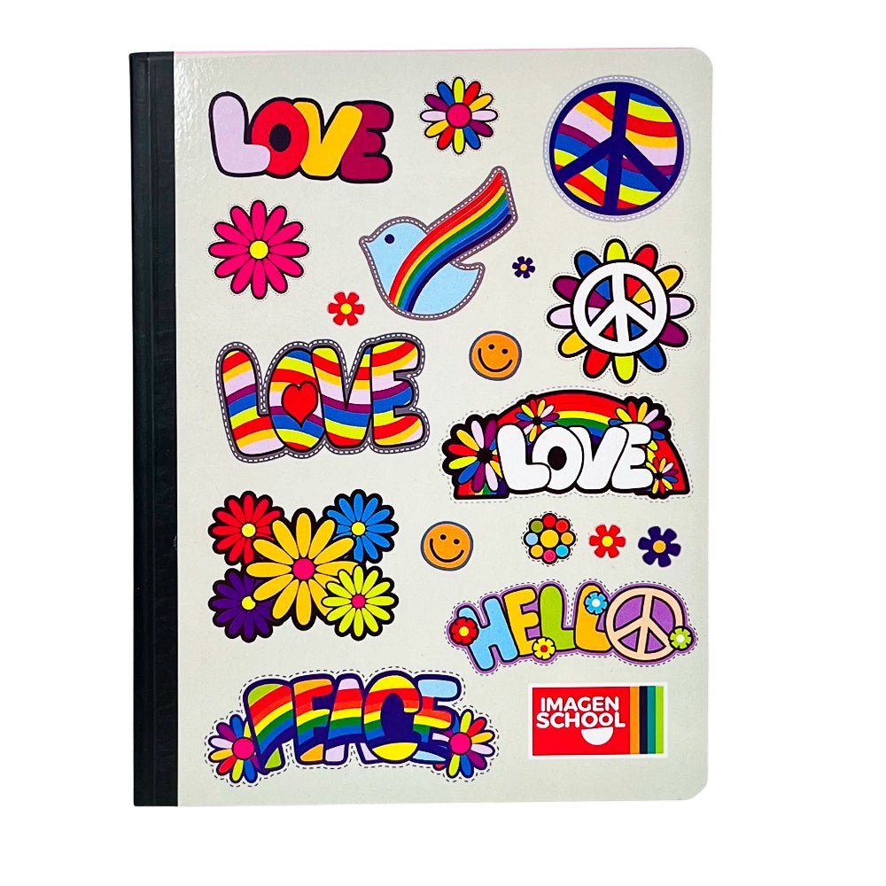Cuaderno Cosido Mediano Raya Ancha Imagen School Love de 200 Páginas - Surtido - Imagen School - Titan.com.pa - 7450043001688