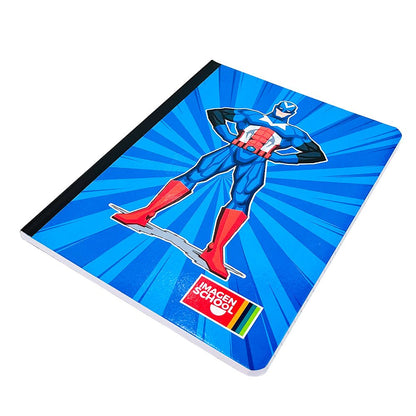 Cuaderno Cosido Mediano Raya Ancha Imagen School Super Heroes de 200 Páginas - Surtido - Imagen School - Titan.com.pa - 7450043001510