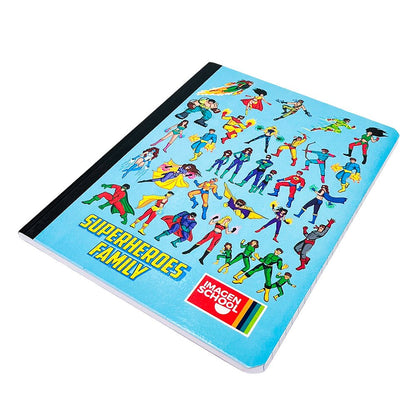 Cuaderno Cosido Mediano Raya Ancha Imagen School Super Heroes de 200 Páginas - Surtido - Imagen School - Titan.com.pa - 7450043001510