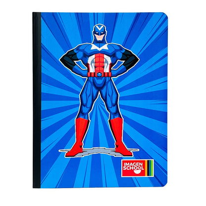 Cuaderno Cosido Mediano Raya Ancha Imagen School Super Heroes de 200 Páginas - Surtido - Imagen School - Titan.com.pa - 7450043001510