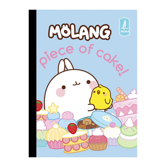 Cuaderno Cosido Mediano Raya Ancha Molang de 200 Páginas