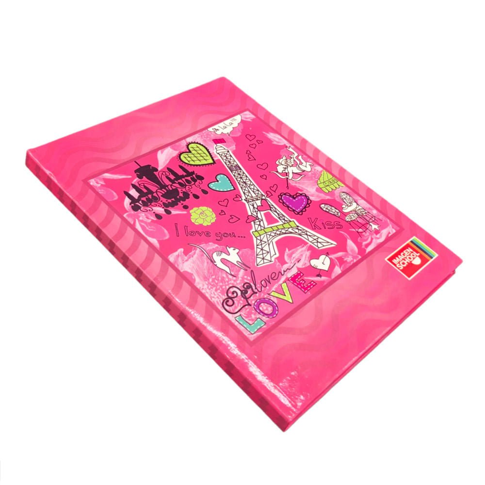 Cuaderno Empastado Mediano Raya Ancha Imagen School Pets 5 Materias de 300 Páginas - Surtido