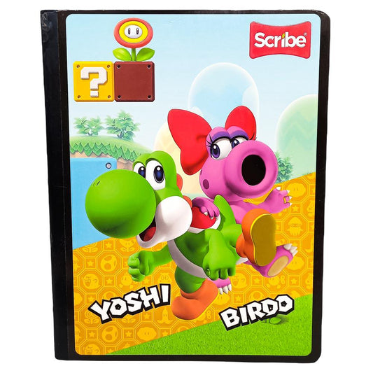 Cuaderno Grande Cosido Scribe Super Mario Raya Ancha 200 Páginas - Surtido