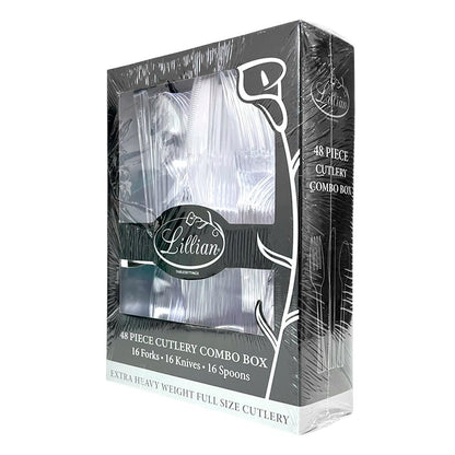 Cubiertos Desechables Lillian – 48 Piezas / Plástico Resistente - Lillian - Titan.com.pa - 763615302449