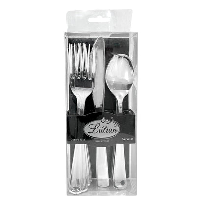 Cubiertos Desechables Lillian Plástico de 24 Piezas - Lillian - Titan.com.pa - 763615372756