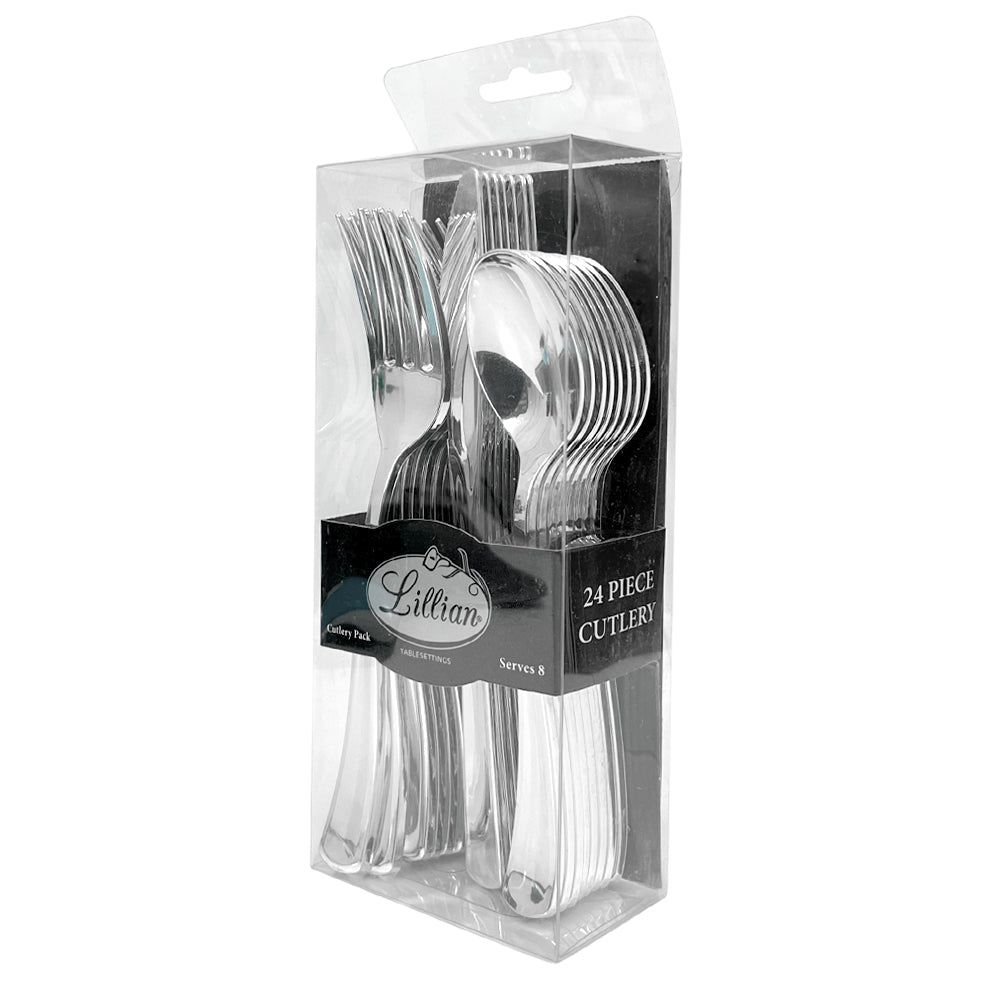 Cubiertos Desechables Lillian Plástico de 24 Piezas - Lillian - Titan.com.pa - 763615372756