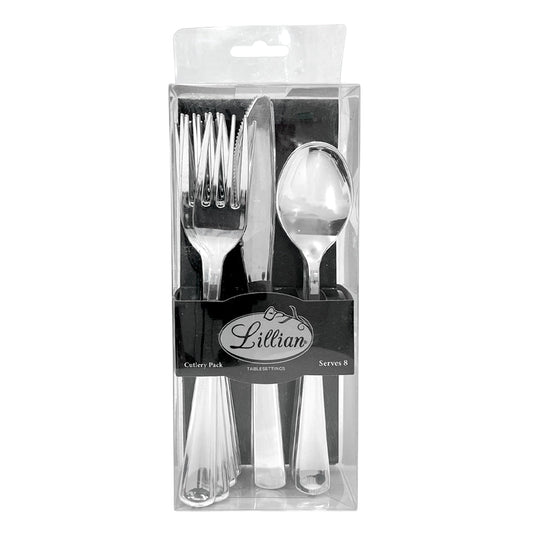 Cubiertos Desechables Lillian Plástico de 24 Piezas - Lillian - Titan.com.pa - 763615372756
