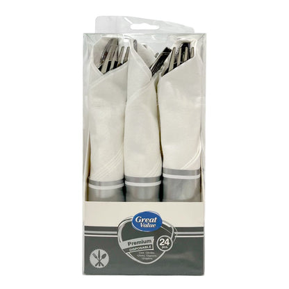 Cubiertos Plástico Home Elegance 24 Piezas / Silver - Home Elegance - Titan.com.pa - 2100000474684