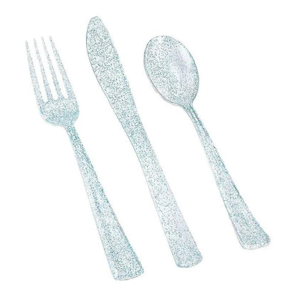 Cubiertos Plástico Lillian Glitter 48 Piezas - Lillian - Titan.com.pa - 763615372633