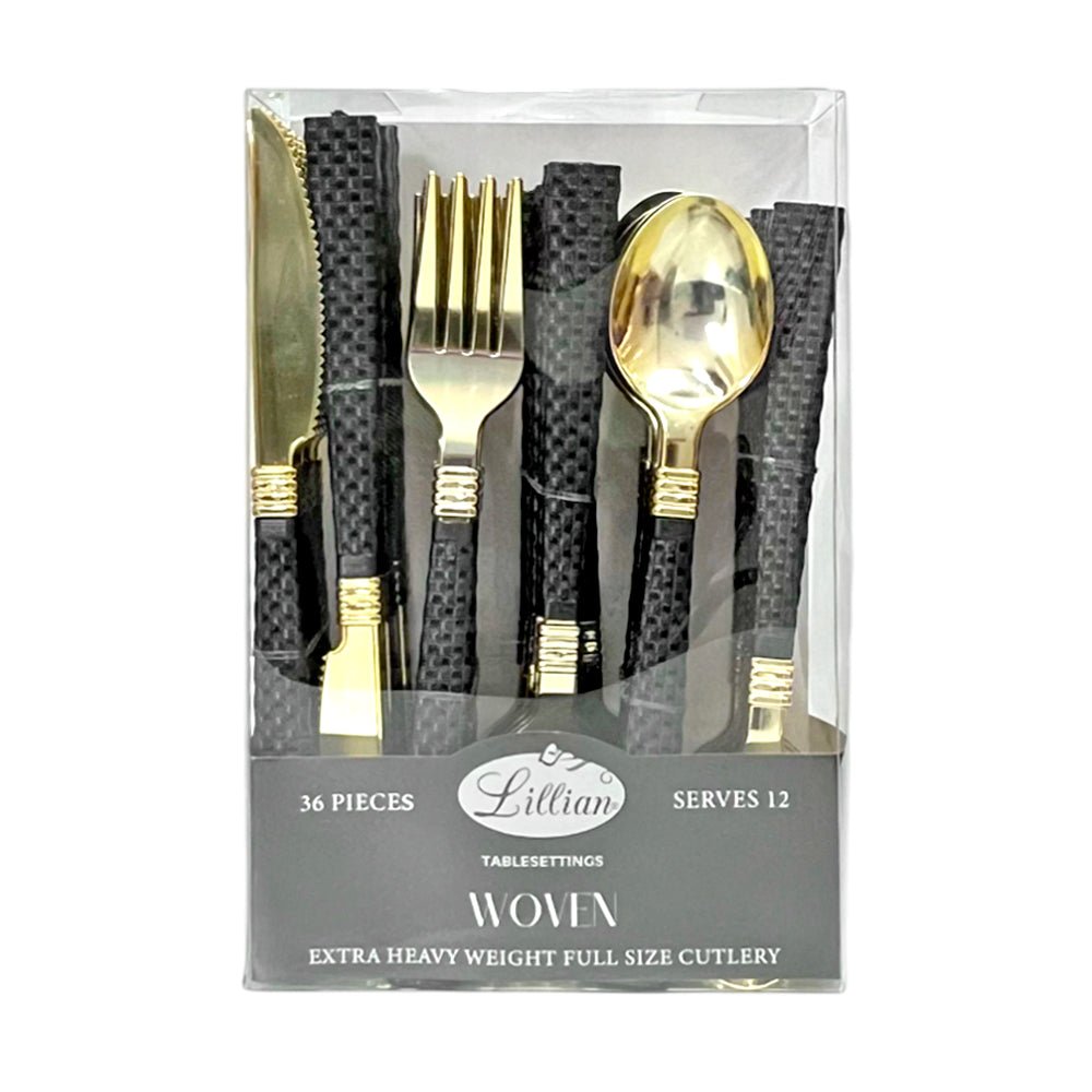 Cubiertos Reutilizables / Lillian / 36 Piezas / Negro - Lillian - Titan.com.pa - 763615370721