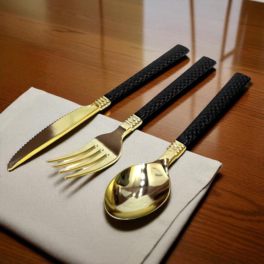 Cubiertos Reutilizables / Lillian / 36 Piezas / Negro - Lillian - Titan.com.pa - 763615370721