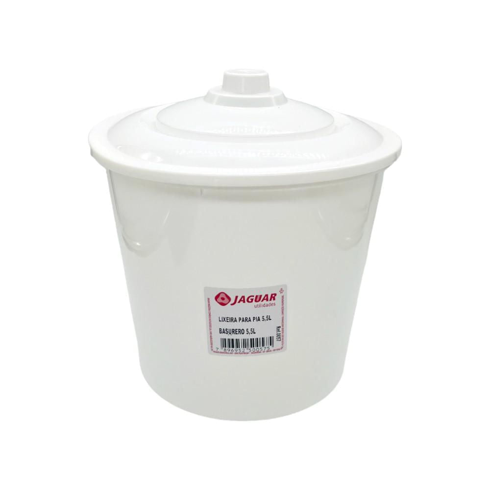 Cubo Plástico Jaguar 5.5Lt Con Tapa Surtido