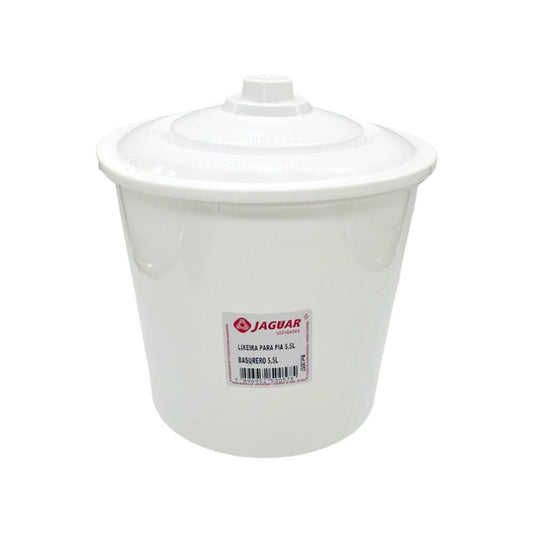 Cubo Plástico Jaguar 5.5Lt Con Tapa Surtido
